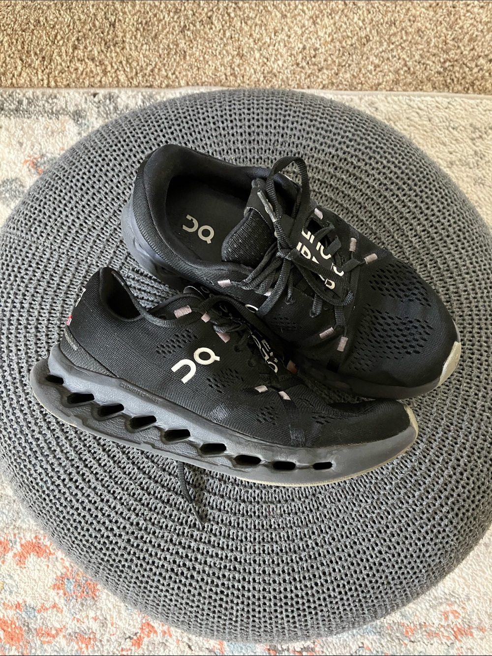 On Running Women's Black Athletic Running Shoes